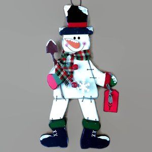 Homerbest Wooden Hand-painted 21"Hanging Snowman
